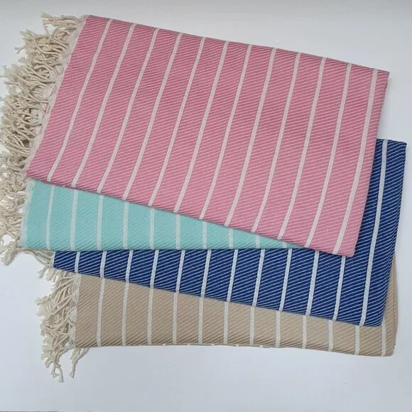 Pink Toros 100% Turkish Cotton Hammam Towel - Picture 3 of 3